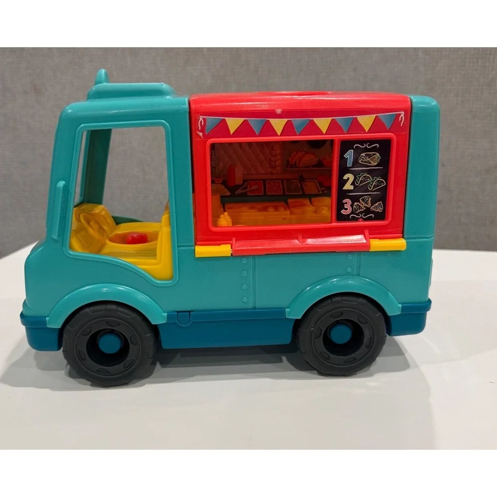 Fisher-Price Little People Serve It Up Taco Truck Teal‎ Food Truck WORKS